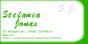 stefania jonas business card