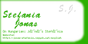 stefania jonas business card